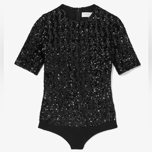 Michael Kors Collection Sequined Bodysuit Size XL